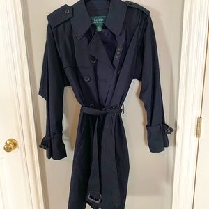 Ralph Lauren Cotton-Blend Trench Coat, M